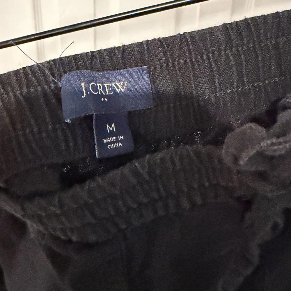 J. Crew Black Drawstring Linen-Blend Women's Shorts 3inch never worn